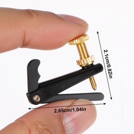 4PCS Violin Fine Tuners for 4/4-3/4 Violin, Violin Tuner Metal String Adjuster Fine Tuner Violin Parts