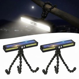 Solar Outdoor Lights with Motion Sensor, 36 LED Waterproof Solar Powered Clamp Lights for Garden, Patio, Pathway, Fence, Yard - 3 Lighting Modes (White Light)