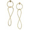 French Connection Women's Large Interlocking Gold Drop Earrings $38 Tags