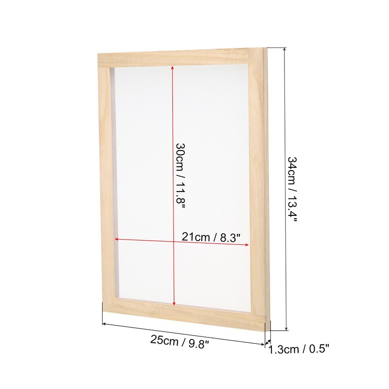 PATIKIL 34 x 25cm A4 Wooden Paper Making Screen Paper