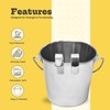AASPIRE PETS 2 quart Stainless Steel Flat Sided Bucket with