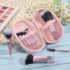 10pcs Brochas de Maquillaje Profesional de Viaje Mini Pinceles con