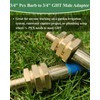 3/4"PEX to 3/4" Garden Hose Male Adapter for PEX-B/C Tubing