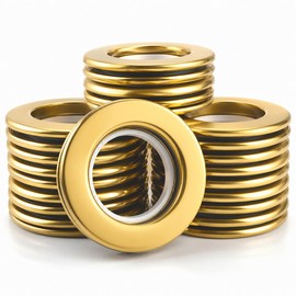 Stainless Steel Curtain Grommets Eyelet Rings Round Metal Rings Metal Curtain Eyelet Inner Diameter 1-9/16 inch Roman Ring Grommet Curtains Set of 32 (32, Golden)