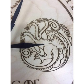 Game of Thrones Inspired A Song of Ice and Fire Maple Clock