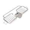 Faucet Storage Shelf Aluminum Plastic Two Containers with Towel Rod