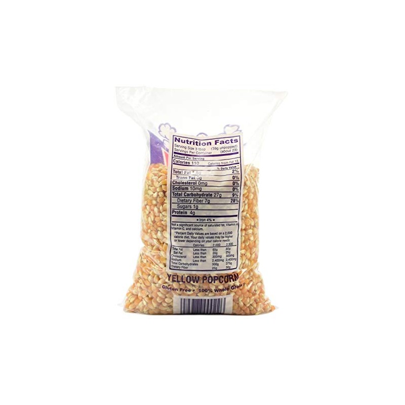 Snappy Yellow Popcorn Kernels for Popping with Pop corn Machine,
