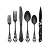 Stapava 48 Pcs Black Silverware Set with Steak Knives, Gorgeous