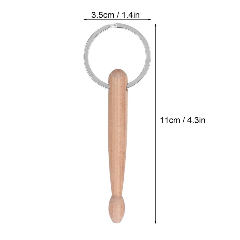Wooden Drumstick Keyring Drum Stick Keyring Bag Hanging Drummer Decoration
