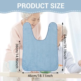 Leogony Adult Bibs for Women Men Elderly, Clothing Protection and Water Absorption