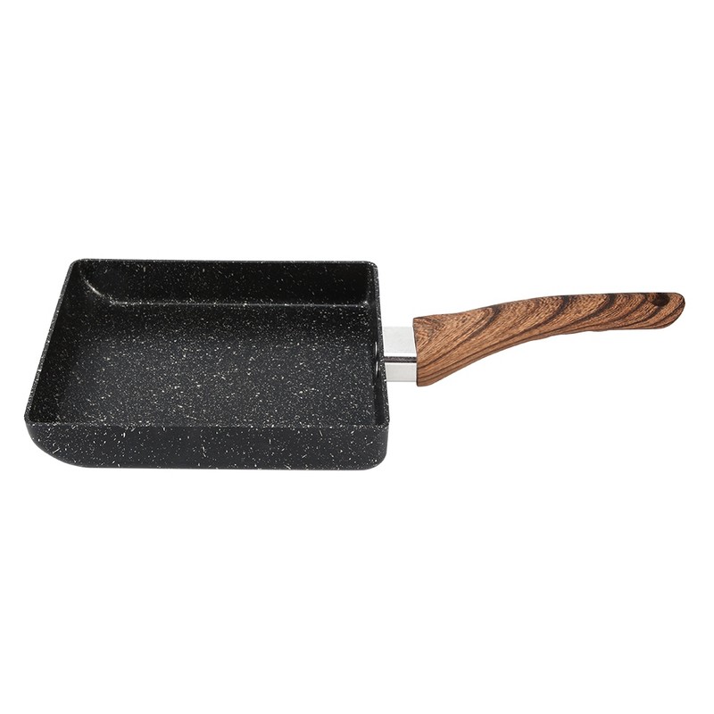 Tamagoyaki Rectangular NonStick Saucepan Black Practical Frying Pan Kitchen Supplies