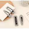 Seleny Rhinestone & Pearl Snap Hair Clips (2 Pieces) (Arrow)