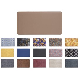 Mabel Home Anti Fatigue Floor Mat- 3 Size(20x32 & 20x39 & 24x70),16 Colors - Standing Desk Mat-Kitchen Floor Mat-Stain ResistantHome Non-Slip Bottom, Extra Soft (Brown, 20" x 32")