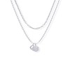 PAVOI Rhodium Plated Initial Letter Pendant Layered Necklace for Women