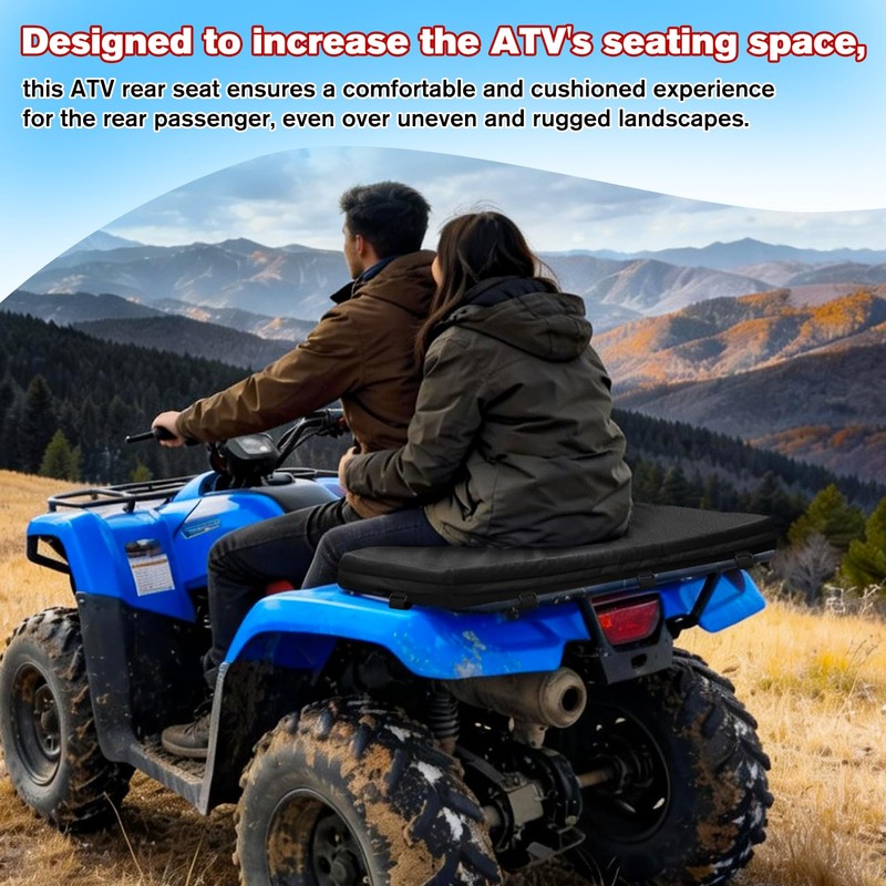 ATV Rack Pad Universal Water-Resistant Four Wheeler Rack Seat Cushion