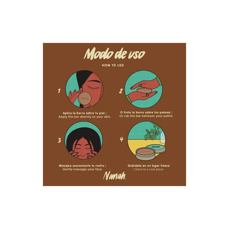 Nanah Crema Facial Natural De Tepezcohuite En Barra