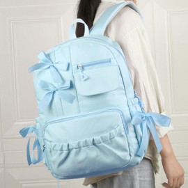 Phaoullzon Coquette Backpack with Bow for Women Aesthetic Daypack