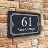 Badgemaster Modern Anthracite House Number Sign Plaque Stainless Steel Standoffs