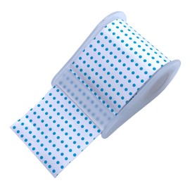 MIJOMA Washi Tape Set with 7 Rolls, 1 Roll 6 cm Wide with Polka Dot Design and 6 Rolls 0.8 cm Wide in Neon Colours, with Dispenser, Each Roll 7 m Long