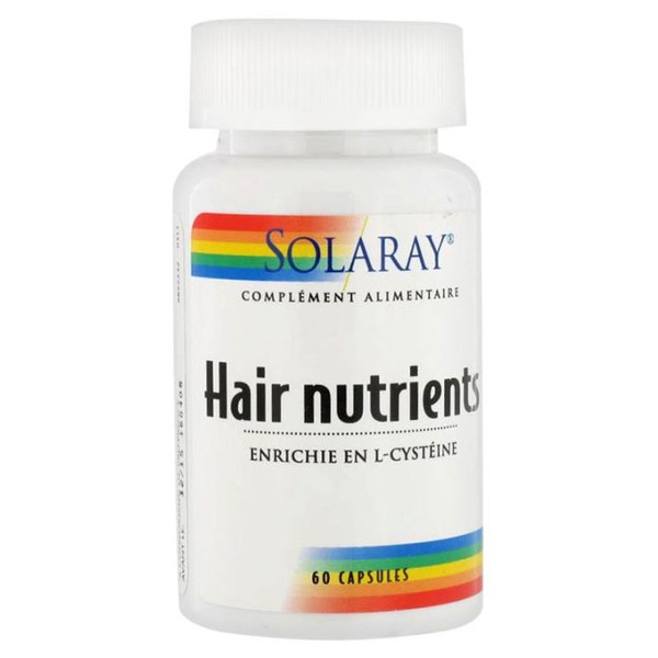 Solaray Hair Nutrients Enrichie en L-Cystéine 60 gélules