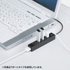Sanwa Supply USB 2.0 Hub (10 Ports) USB-2H1001BKN Black