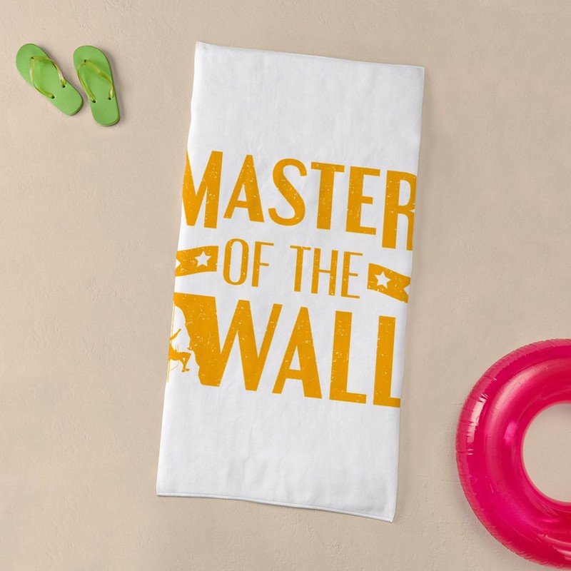 CafePress Climbing Master of The Wall Climber Ro 30"x60" Absorbent