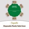 Exquisite 1-Pack Premium Plastic Tablecloth 84in. Round Table Cover –