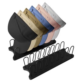 2X Hat Organizer for Baseball Caps - Wooden and Iron Hat Rack for 14 Caps, Tabletop Hat Holder - Hat Display & Storage for Baseball Caps, Hat Stand Baseball Cap Organizer for Closet, Bedroom, Dresser