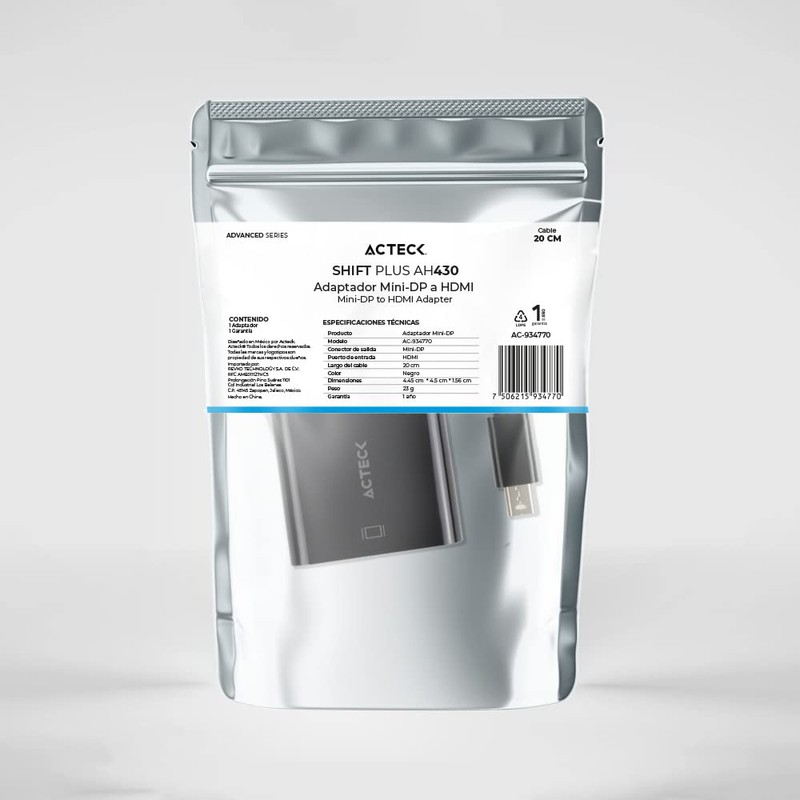 Adaptador Mini DisplayPort a HDMI Shift Plus AH430 / Para