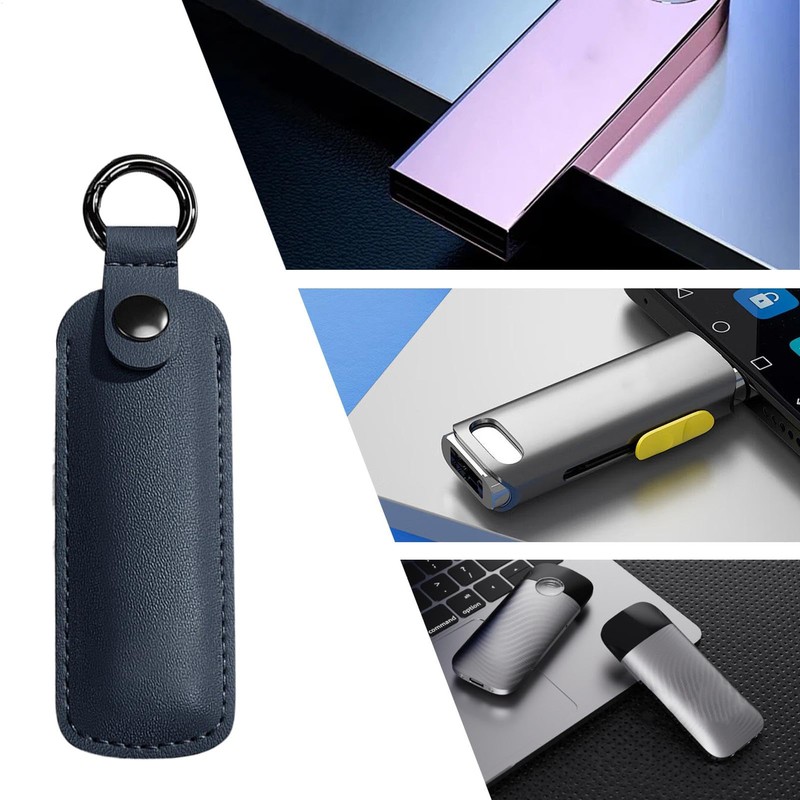 Flash Drive Case, Small Portable Storage Carrying Case, Leather Storage