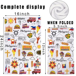 MYSOMY Philippines Kitchen Towel Philippines Gift Filipinos Gifts Philippines Kitchen Gifts Philippines Map Dish Towel (Philippines UK)