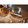 Fiskars Teigschaber mit Silikonkopf, Länge: 27,5 cm, Kunststoff/Silikon, Orange/Weiß, Functional