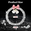 Hovom Cute Bow Bling Car Push Start Button Decoration Ring,