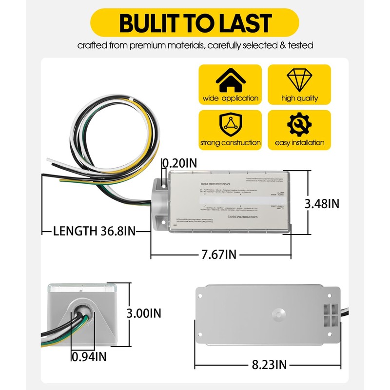 FS100 Surge Protection Device, Whole House Surge Protector Rated for