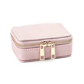 Pill Organizer – Vegan Leather Pill Case with Removable 7-Day Daily Pill Organizer – a Travel Pill Organizer for your Travel Essentials (Blush)