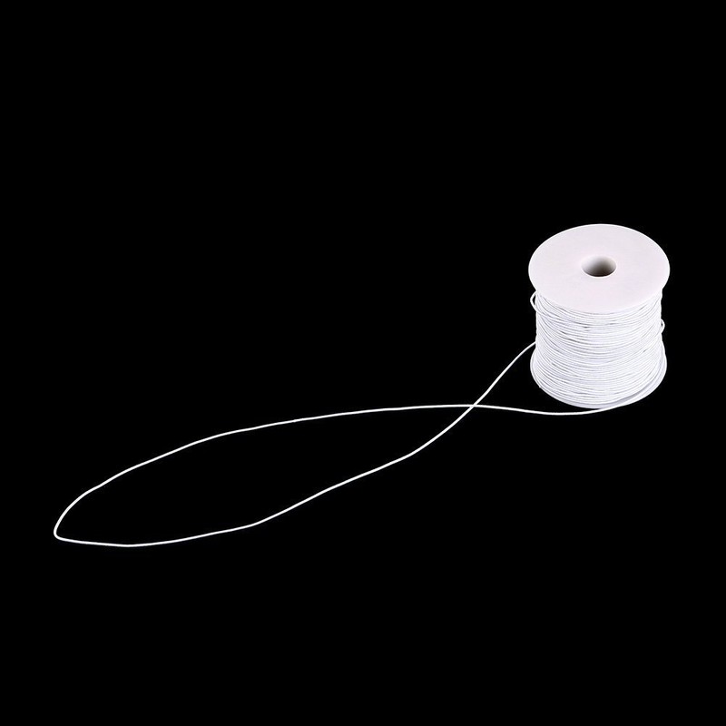 Trimming Shop 1mm Wide White Elastic Sewing Thread for Shirring