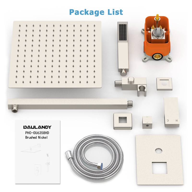 Shower System, Shower Faucet Set for Bathroom with 12 Inch