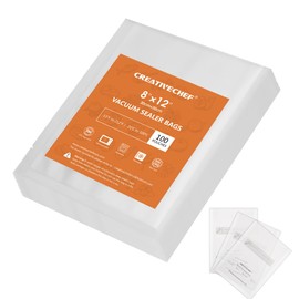 CREATIVECHEF Vacuum Sealer Bags 100 Quart 8x12 Inch,BPA Free,Vac Seal Bags,Vaccume Sealer PreCut Bag,For Food Saver & Sous Vide Cooking