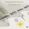 Amazer Shower Curtain Hooks, Decorative Shower Curtain Hooks Rust-Resistant Stainless