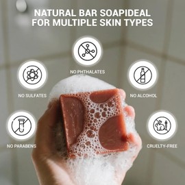 Rinse & Robust Pine Tar Oil Soap Bars for Men Refreshing Face & Body Skin, Gift Sets for Him, 5.3 oz | 4 Bars|