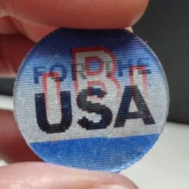 1964 LBJ For The USA President Political Campaign Flasher Sticker Button