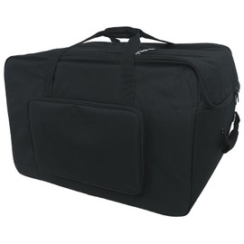 Rockville SB12 v2 Rolling Travel Bag for 12" DJ PA Speakers, Water-Resistant, Speaker Stand Pocket, Foam Padding, for Mobile DJs and Musicians