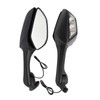 Minho Motorcycle Rearview Mirrors with Built-In Turn Signals Fit for
