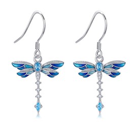 Dragonfly Earrings S925 Sterling Silver Dragonfly Leverback Earrings Dragonflies Jewelry Gifts For Women Mom Wife