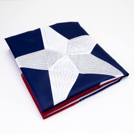 Texas Flag 3x5 Heavy Duty Outdoor - Embroidered Stars - Long Lasting Color Retention - Brass Grommets and 4 Stitch Hemming