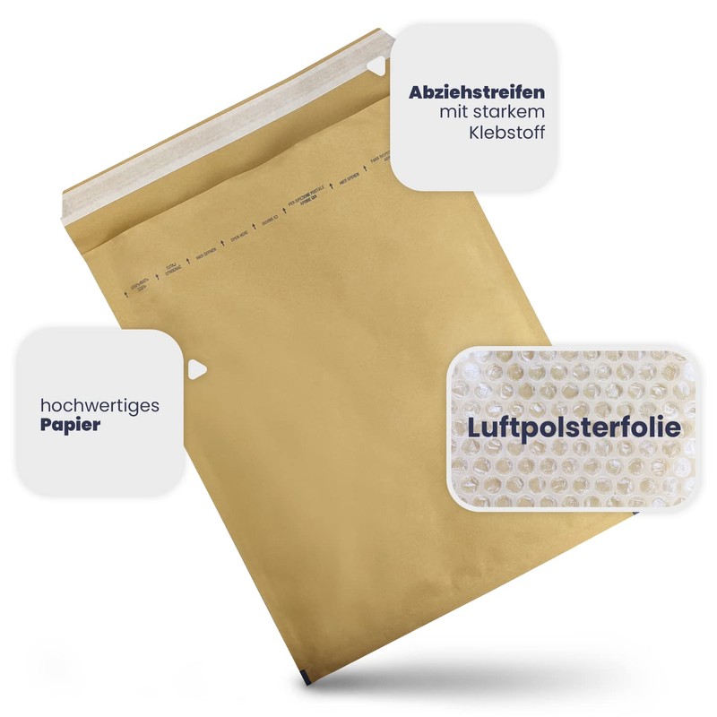 Netuno Pack of 10 Bubble Mailing Envelopes B2 140 x