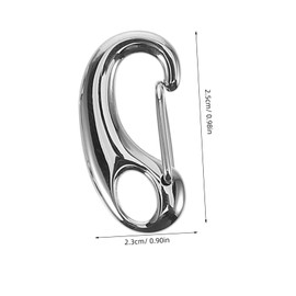 Operitacx 2pcs Lobster Clasp Flagpole Flag Holder Flag Poles Carabiner Lobster Claw Clasps Gold Dog Id Tag Clip Necklace Kit Juicy Crab Seafood Seasoning Trouser Chain Silver Stainless Steel