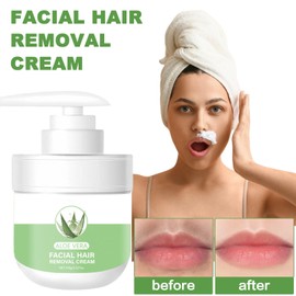 Facial Depilatory and Hair Removal Cream for Women, Aloe Vera Remover for Upper Lip and Chin for Face Hair Remover for Body Sensitive Skin Gentle and Non-Irritating (2PCS)