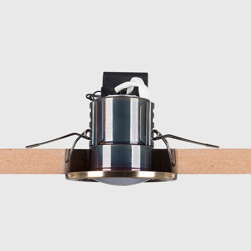 MiniSun | Modern Fire Rated Antique Brass GU10 Recessed Ceiling