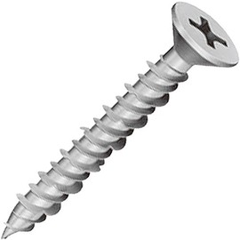 Yamahiro FV675FS Concrete Screw Biscon Sarah (Trivalent Silver), 0.24 x 3.0 inches (6.0 x 75 mm), Pack of 50
